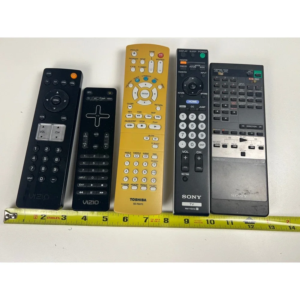 Sony Toshiba‎ Vizio TV DVD Remote Control Bundle Lot RM-YD014 SE-R0070 RMT-V375A